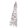Vickerman Flocked Atka Slim Half Artificial Christmas Tree