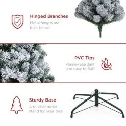 Best Choice Products Pre-Lit Holiday Christmas Pine Tree w/ Flocked Branches, Warm-White & Multicolored Lights 11 Best Choice Products Pre-Lit Holiday Christmas Pine Tree w/ Flocked Branches, Warm-White & Multicolored Lights -Christmas Trees Sales Store unnamed file 8507