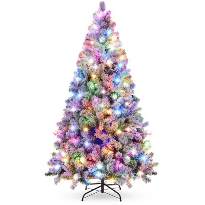Best Choice Products Pre-Lit Holiday Christmas Pine Tree w/ Flocked Branches, Warm-White & Multicolored Lights 7 Best Choice Products Pre-Lit Holiday Christmas Pine Tree w/ Flocked Branches, Warm-White & Multicolored Lights - Image 7