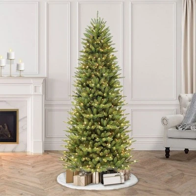 Primo International Puleo International 6.5 Foot Fraser Fir Prelit Artificial Slim Christmas Tree with 350 UL Listed Clear Lights, 1125 Branch Tips & Metal Stand, Green 1 Primo International Puleo International 6.5 Foot Fraser Fir Prelit Artificial Slim Christmas Tree with 350 UL Listed Clear Lights, 1125 Branch Tips & Metal Stand, Green