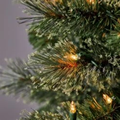 Home Heritage 5 Foot Prelit Easy Assembly Stanley Cashmere Pencil Pine Artificial Christmas Holiday Tree with Clear Incandescent Lights -Christmas Trees Sales Store unnamed file 8526