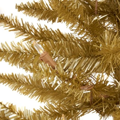 Evergreen Classics Home Heritage 7 Foot Prelit Artificial Pencil Christmas Holiday Tree with White LED Lights, Folding Metal Stand and Easy Assembly 4 Evergreen Classics Home Heritage 7 Foot Prelit Artificial Pencil Christmas Holiday Tree with White LED Lights, Folding Metal Stand and Easy Assembly - Image 4