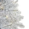 Treetopia Silver Stardust 5 Foot Artificial Prelit Full Tinsel Christmas Tree Holiday Decoration with White LED Lights, Premium Stand & Foot Pedal
