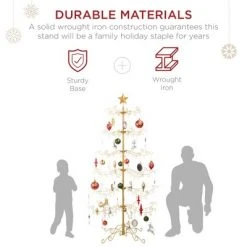 Best Choice Products Wrought Iron Ornament Display Christmas Tree w/ Easy Assembly, Stand -Christmas Trees Sales Store unnamed file 8552