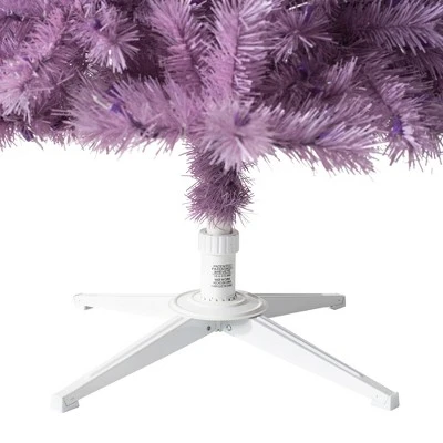 Treetopia Lively Lavender 7 Foot Artificial Hinged Slim Prelit Christmas Tree with Clear LED Lights, Premium Stand, and On/Off Foot Pedal 3 Treetopia Lively Lavender 7 Foot Artificial Hinged Slim Prelit Christmas Tree with Clear LED Lights, Premium Stand, and On/Off Foot Pedal - Image 3