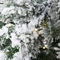 HOMCOM Tall Pre-Lit Snow-Flocked Artificial Christmas Tree with Realistic Branches, Warm White LED Lights and Tips 13 HOMCOM Tall Pre-Lit Snow-Flocked Artificial Christmas Tree with Realistic Branches, Warm White LED Lights and Tips -Christmas Trees Sales Store unnamed file 8578