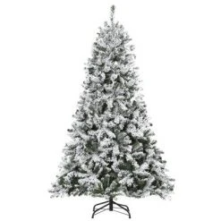 HOMCOM Tall Pre-Lit Snow-Flocked Artificial Christmas Tree with Realistic Branches, Warm White LED Lights and Tips 16 HOMCOM Tall Pre-Lit Snow-Flocked Artificial Christmas Tree with Realistic Branches, Warm White LED Lights and Tips -Christmas Trees Sales Store unnamed file 8581