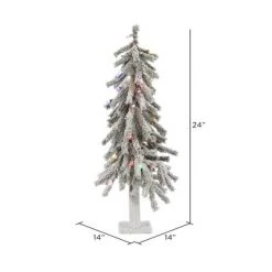 Vickerman Flocked Alpine Artificial Christmas Tree