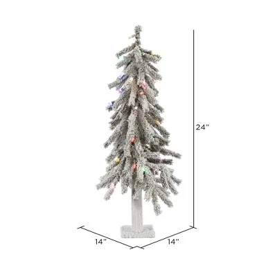 Vickerman Flocked Alpine Artificial Christmas Tree 1 Vickerman Flocked Alpine Artificial Christmas Tree