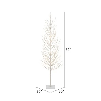 Vickerman LED Twig Artificial Christmas Tree with Flat Base 1 Vickerman LED Twig Artificial Christmas Tree with Flat Base