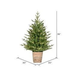 Vickerman Gibson Slim Potted Pine Artificial Christmas Tree -Christmas Trees Sales Store unnamed file 8661