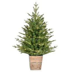 Vickerman Gibson Slim Potted Pine Artificial Christmas Tree -Christmas Trees Sales Store unnamed file 8663