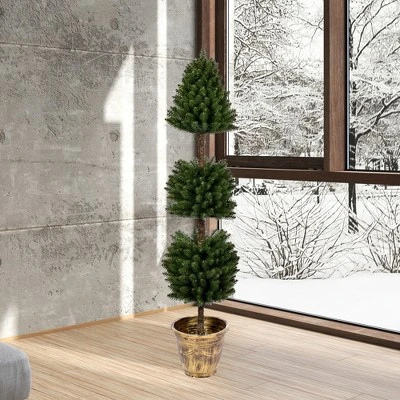 Vickerman Potted Tifton Potted Artificial Christmas Tree 2 Vickerman Potted Tifton Potted Artificial Christmas Tree - Image 2