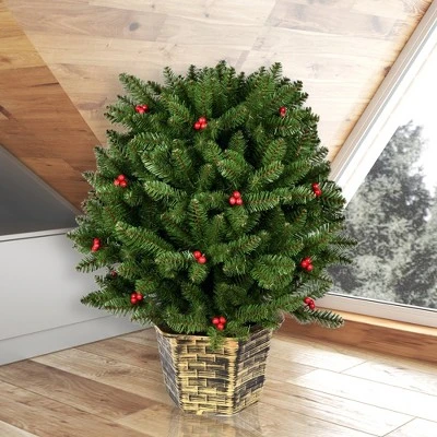 Vickerman Potted Tifton Potted Artificial Christmas Tree 3 Vickerman Potted Tifton Potted Artificial Christmas Tree - Image 3