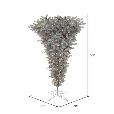 Vickerman Silver Upside Down Artificial Christmas Tree 2 Vickerman Silver Upside Down Artificial Christmas Tree - Image 2