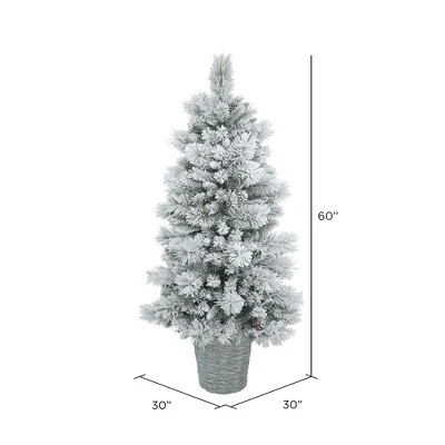 Vickerman Flocked Ashton Artificial Christmas Tree 1 Vickerman Flocked Ashton Artificial Christmas Tree