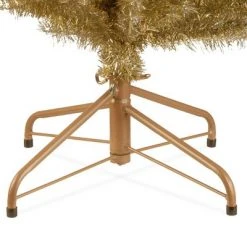 National Tree Company 6ft National Christmas Tree Company Champagne Tinsel Artificial Pencil Christmas Tree