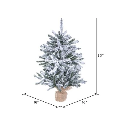 Vickerman Flocked Anoka Pine Tabletop Artificial Christmas Tree 2 Vickerman Flocked Anoka Pine Tabletop Artificial Christmas Tree - Image 2