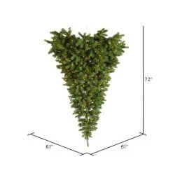 Vickerman Green Upside Down Artificial Unique Half Tree