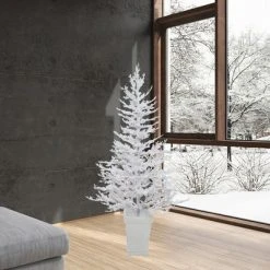 Vickerman Flocked Winter Twig Artificial Christmas Tree -Christmas Trees Sales Store unnamed file 8750