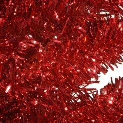 National Tree Company 3ft National Christmas Tree Company Red Tinsel Artificial Christmas Tree with Plastic Stand