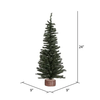 Vickerman 24" Mini Pine Artificial Christmas Tree, Unlit 2 Vickerman 24" Mini Pine Artificial Christmas Tree, Unlit - Image 2