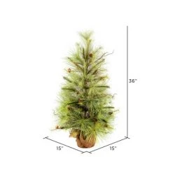 Vickerman Jasper Pine Series Artificial Christmas Tabletop Tree
