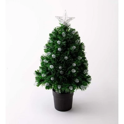 Plow & Hearth 2'H Fiber-Optic Color-Changing Tabletop Christmas Tree 1 Plow & Hearth 2'H Fiber-Optic Color-Changing Tabletop Christmas Tree