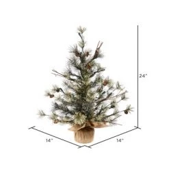 Vickerman Dakota Pine Artificial Christmas Tabletop Tree