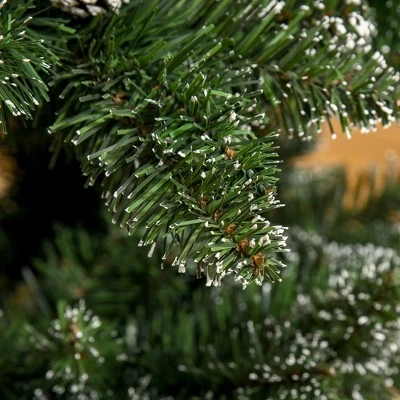 HOMCOM Artificial Snow Dipped Christmas Tree with Pinecones, Holiday Home Indoor Decoration with Foldable Feet 3 HOMCOM Artificial Snow Dipped Christmas Tree with Pinecones, Holiday Home Indoor Decoration with Foldable Feet - Image 3