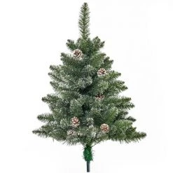 HOMCOM Artificial Snow Dipped Christmas Tree with Pinecones, Holiday Home Indoor Decoration with Foldable Feet 14 HOMCOM Artificial Snow Dipped Christmas Tree with Pinecones, Holiday Home Indoor Decoration with Foldable Feet -Christmas Trees Sales Store unnamed file 8844