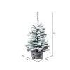 Vickerman Flocked Mini Pine Tabletop Artificial Christmas Tree