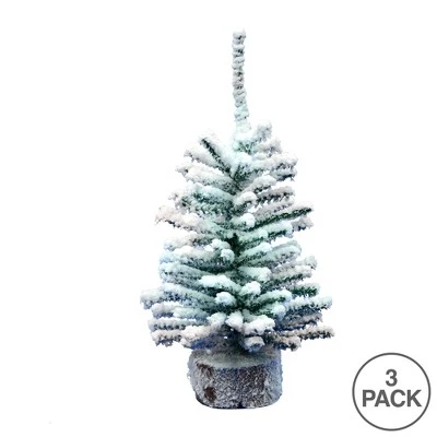 Vickerman Flocked Mini Pine Tabletop Artificial Christmas Tree 2 Vickerman Flocked Mini Pine Tabletop Artificial Christmas Tree - Image 2