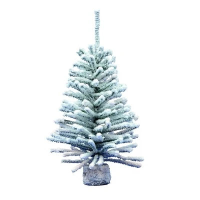 Vickerman Flocked Mini Pine Tabletop Artificial Christmas Tree 4 Vickerman Flocked Mini Pine Tabletop Artificial Christmas Tree - Image 4