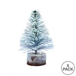 Vickerman Flocked Village Tabletop Artificial Christmas Tree