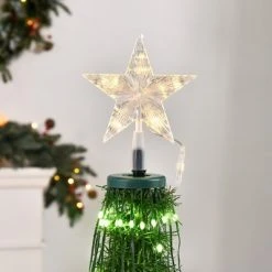 Outsunny Pre-lit Slim Artificial Christmas Tree, Multi-Color RGB LED Light Holiday Home Xmas Decoration 11 Outsunny Pre-lit Slim Artificial Christmas Tree, Multi-Color RGB LED Light Holiday Home Xmas Decoration -Christmas Trees Sales Store unnamed file 8914