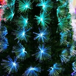 Holiday Stuff Company 3 Foot Tall RGB Color Changing Vintage Fiber Optic Christmas Tree with Light Up Branches, Ornaments, and LED Tree Topper -Christmas Trees Sales Store unnamed file 8941