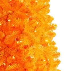 Treetopia Sunset Orange 6 Foot Artificial Prelit Slim Narrow Christmas Tree Holiday Decoration with White LED Lights, Premium Stand, and Foot Pedal -Christmas Trees Sales Store unnamed file 8957