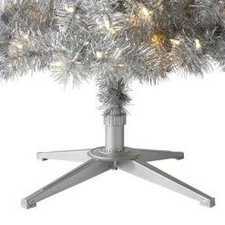 Treetopia Silver Bells 6 Foot Artificial Prelit Slim Narrow Christmas Tree Holiday Decoration with White LED Lights, Premium Stand, and Foot Pedal 6 Treetopia Silver Bells 6 Foot Artificial Prelit Slim Narrow Christmas Tree Holiday Decoration with White LED Lights, Premium Stand, and Foot Pedal -Christmas Trees Sales Store unnamed file 8961