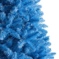 Treetopia It's Azure Thing Blue 5 Foot Artificial Prelit Full Bodied Christmas Tree Holiday Decoration w/ White LED Lights, Premium Stand & Foot Pedal -Christmas Trees Sales Store unnamed file 8970