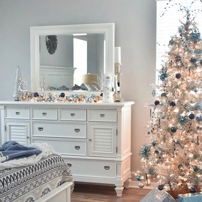 Treetopia Tinkerbell Silver 6-Foot-Tall Artificial Slim Unlit Tinsel Christmas Tree Colorful Holiday Decoration w/ Premium White Stand & Easy Assembly 2 Treetopia Tinkerbell Silver 6-Foot-Tall Artificial Slim Unlit Tinsel Christmas Tree Colorful Holiday Decoration w/ Premium White Stand & Easy Assembly - Image 2