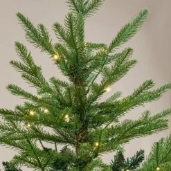 HOMCOM 8 Foot Prelit Artificial Christmas Tree with 1026 Realistic Branches, Warm White LED lights, Auto Open, Green -Christmas Trees Sales Store unnamed file 9032
