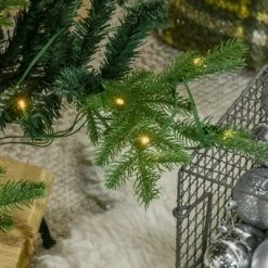 HOMCOM 8 Foot Prelit Artificial Christmas Tree with 1026 Realistic Branches, Warm White LED lights, Auto Open, Green -Christmas Trees Sales Store unnamed file 9033