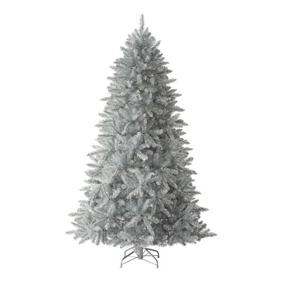 Treetopia Luxe Pure Platinum 6 Ft Artificial Prelit Full Bodied Tinsel Christmas Tree Holiday Decoration, White LED Lights, Premium Stand & Foot Pedal 3 Treetopia Luxe Pure Platinum 6 Ft Artificial Prelit Full Bodied Tinsel Christmas Tree Holiday Decoration, White LED Lights, Premium Stand & Foot Pedal - Image 3