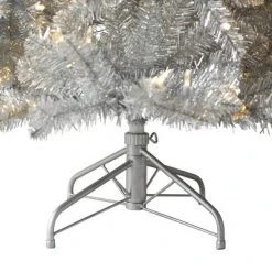 Treetopia Luxe Pure Platinum 6 Ft Artificial Prelit Full Bodied Tinsel Christmas Tree Holiday Decoration, White LED Lights, Premium Stand & Foot Pedal 7 Treetopia Luxe Pure Platinum 6 Ft Artificial Prelit Full Bodied Tinsel Christmas Tree Holiday Decoration, White LED Lights, Premium Stand & Foot Pedal -Christmas Trees Sales Store unnamed file 9053