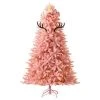 Treetopia Luxe La Vie En Rose 6 Foot Artificial Prelit Full Bodied Christmas Tree Holiday Decoration with White LED Lights, Premium Stand & Foot Pedal