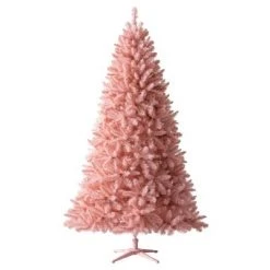Treetopia Pretty in Pink 7 Foot Artificial Prelit Full Bodied Christmas Tree Holiday Decoration with White LED Lights, Premium Stand, and Foot Pedal -Christmas Trees Sales Store unnamed file 9064