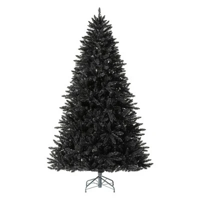 Treetopia Luxe Black Beauty 7 Foot Artificial Prelit Full Bodied Christmas Tree Holiday Decoration with White LED Lights, Premium Stand and Foot Pedal 4 Treetopia Luxe Black Beauty 7 Foot Artificial Prelit Full Bodied Christmas Tree Holiday Decoration with White LED Lights, Premium Stand and Foot Pedal - Image 4