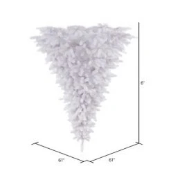 Vickerman 6' x 61" White Upside Down Artificial Christmas Tree