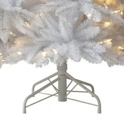 Treetopia Luxe Mont Blanc 7 Foot Artificial Prelit Full Bodied Christmas Tree Holiday Decoration with White LED Lights, Premium Stand and Foot Pedal -Christmas Trees Sales Store unnamed file 9073